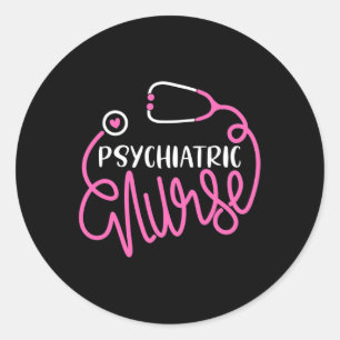 Sjuksköterska - söt Rn Mental Health Nursing Psych Runt Klistermärke