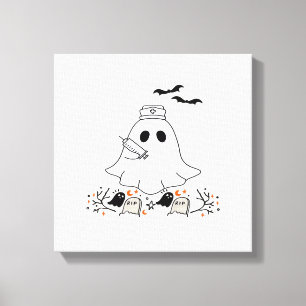 Sjuksköterska Spöke Söt Halloween-design Klassisk  Canvastryck