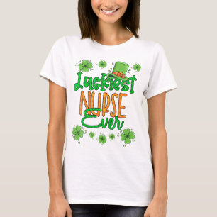 Sjuksköterska St Patrick Day Tur Sjuksköterska Någ T Shirt