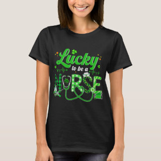 Sjuksköterska St patricks day Lucky som ska vara e T Shirt