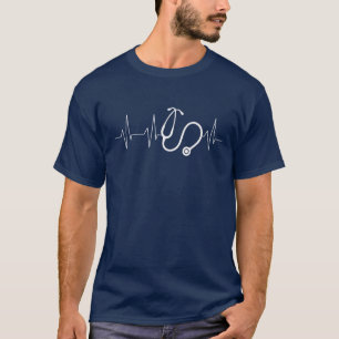 Sjuksköterska Stetoskop Hjärtbeat T Shirt