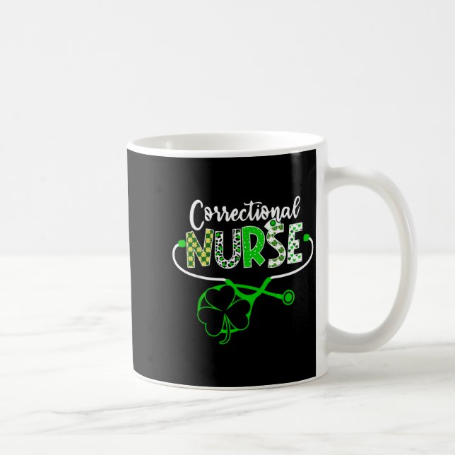 Sjuksköterska Stetoskop Shamrock St Kaffemugg (Höger)