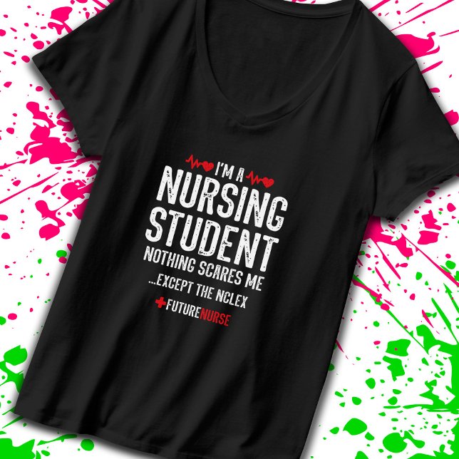 Sjuksköterska Student Gift - NCLEX Prep - Future N T Shirt (Embrace your fearless spirit as a nursing student who enjoys just a little bit of sarcasm! -Teemixer)