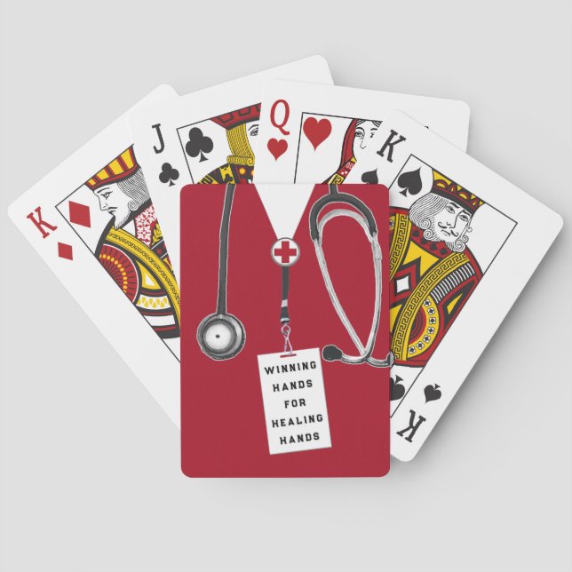 Sjuksköterska Tacksamhetspresent Casinokort (Baksidan)