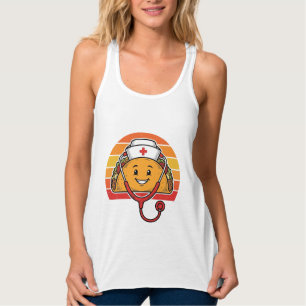 Sjuksköterska Taco Retro Vintage Gravyr Design_1 Linne Med Racerback