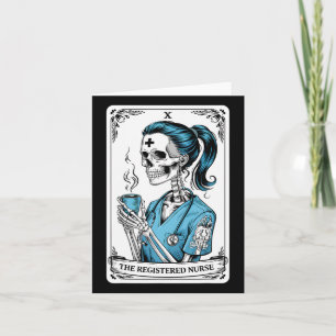Sjuksköterska Tarotkort Skelett Sjuksköterska Hall Kort