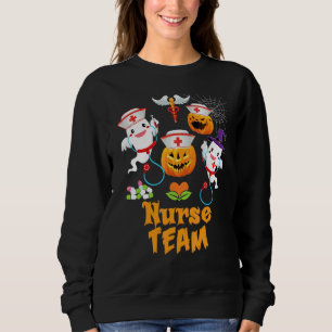 Sjuksköterska Team Trupp Besättning Söt Pumpa Spök T Shirt