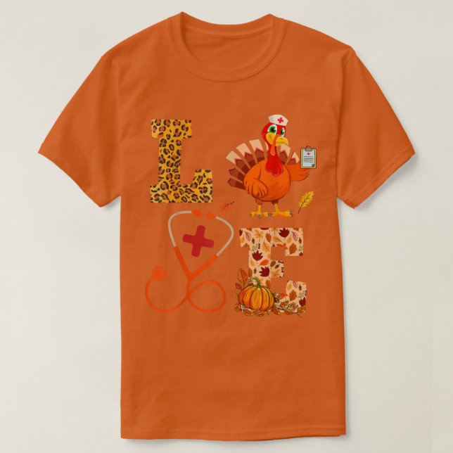 Sjuksköterska Thanksgiving Sjukvårdspersonal Turk T Shirt (Design framsida)