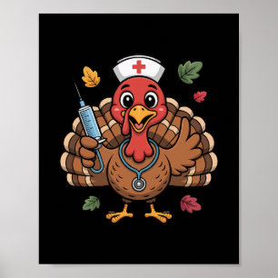Sjuksköterska Thanksgiving Turkey Rn Intensivvård Poster