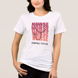 Sjuksköterska Upprepa Stetoskop RN T Shirt