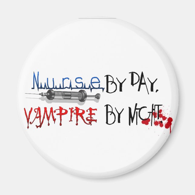 Sjuksköterska varje dag, Vampyre på natten Magnet (Framsidan)