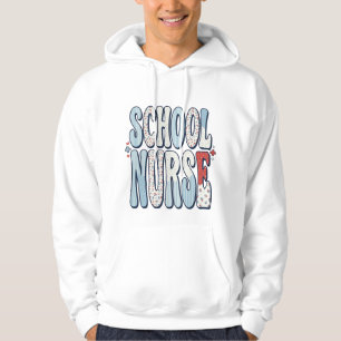 Sjuksköterska Vintage Blommig Typografi T-Shirt De Hoodie