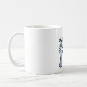 Sjuksköterska Vintage Blommig Typografi T-Shirt De Kaffemugg