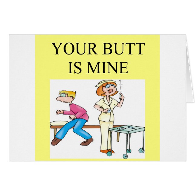 sjuksköterskaändaskämt hälsningskort (Framsidan Horizontal)