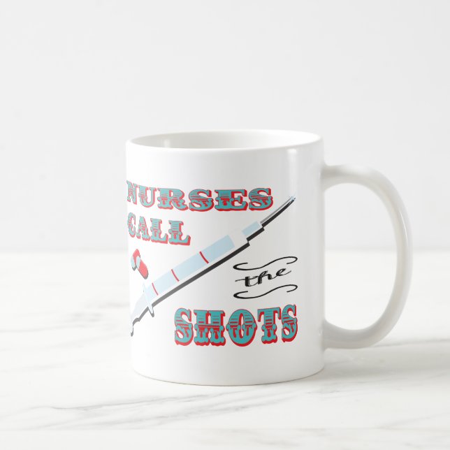 Sjuksköterskaappell som shotsna rånar kaffemugg (Höger)