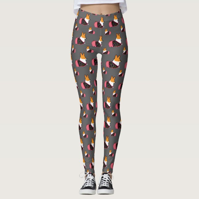 SjuksköterskaCorgidamasker Leggings (Framsida)