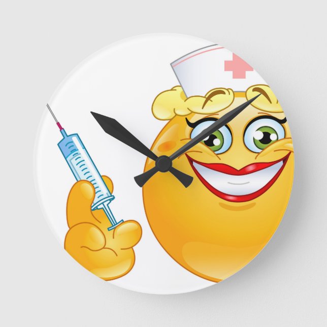 sjuksköterskaemoji rund klocka (Framsida)