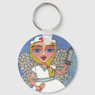 Sjuksköterskafe - keychain nyckelring