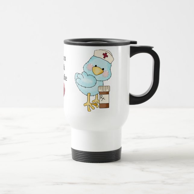 Sjuksköterskahjärtatravel mug resemugg (Höger)
