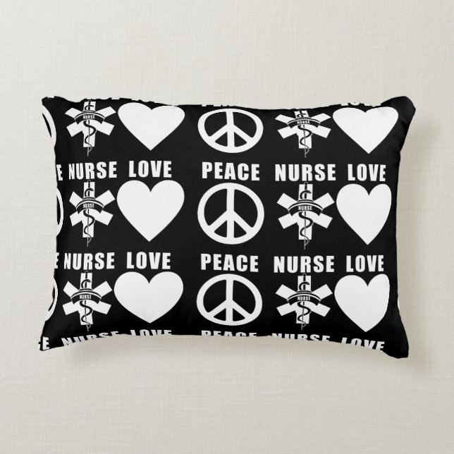 Sjuksköterskakärlekfred Prydnadskudde (Baksidan)