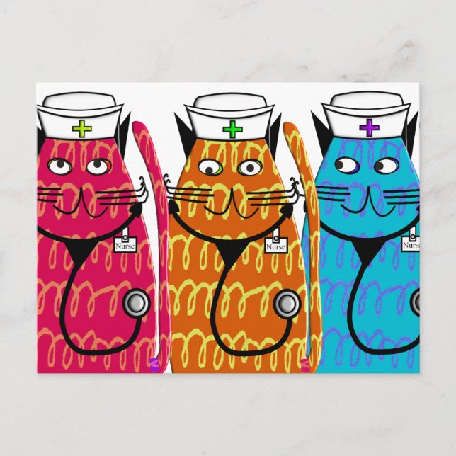 Sjuksköterskakatter Vykort (Framsida)