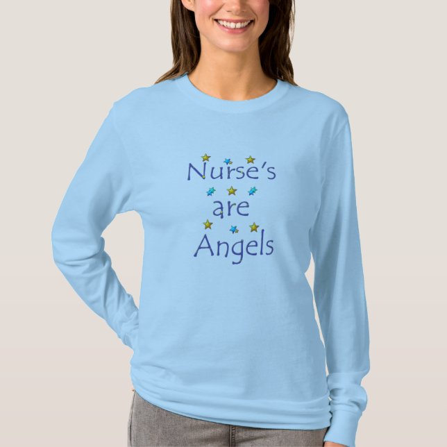 Sjuksköterskan är änglar t shirt (Framsida)