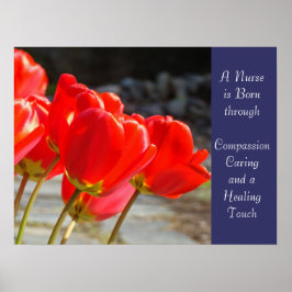 Sjuksköterskan är född konst med Compassion Healin Poster