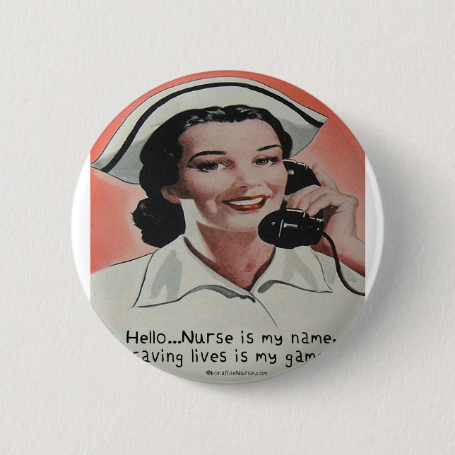 Sjuksköterskan är mitt namn knapp (Framsida)
