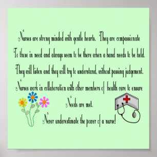Sjuksköterskan Poster "En sjukas makt!"