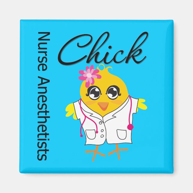 Sjuksköterskanarkosläkarechick v2 magnet (Framsidan)