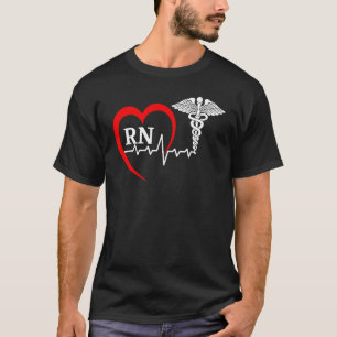 Sjuksköterskans dag Caduceus Nurse Vecka 2023 Hjär T Shirt