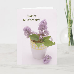Sjuksköterskans dag med Lilacs i Kaffe Kopp Vas Kort