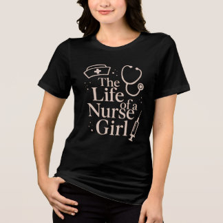 Sjuksköterskans liv – Elegant Sjuksköterske Citat T Shirt