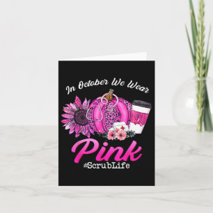 Sjuksköterskans liv i oktober Bära Rosa Breast Ca Kort