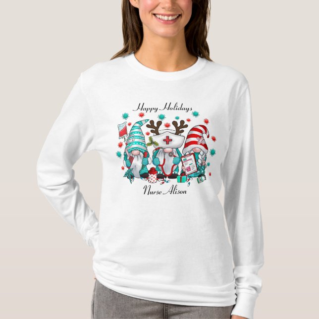 Sjuksköterskans Roligt jul T Shirt (Framsida)