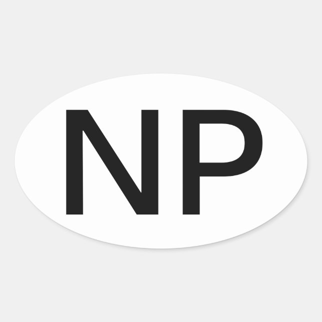 Sjuksköterskapraktikerklistermärke Ovalt Klistermärke (Framsida)