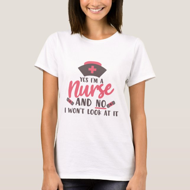 Sjuksköterskaskjorta, sjuksköterska, gåva för t shirt (Framsida)