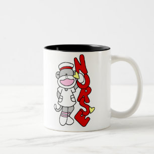 SJUKSKÖTERSKAsock monkeymugg Två-Tonad Mugg