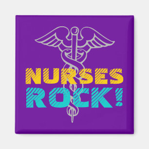 Sjuksköterskasten! Magnet med caduceussymbol