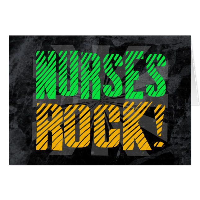 Sjuksköterskasten-, orange- och gröntroligt hälsningskort (Framsidan Horizontal)