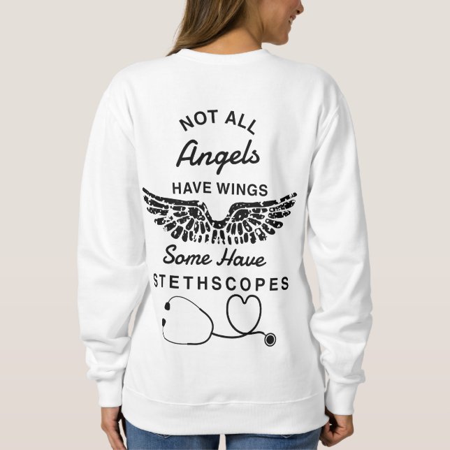 Sjuksköterskastetoskopsjuksköterska T-shirt (Baksida)
