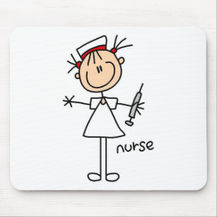 Sjuksköterskastick figur Mousepad Musmatta