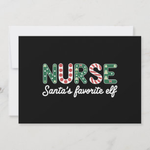 Sjuksköterske-Santas favorit-älv-liv sjuksköterske Julkort