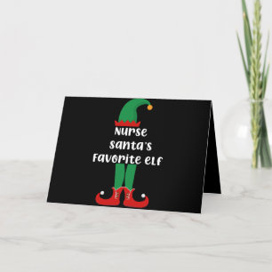 Sjuksköterske-Santas Favoritalv Rolig Sjukskötersk Tack Kort