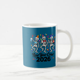 Sjuksköterske Skelett Nyår Crew 2026 Roligt Er Icu Kaffemugg