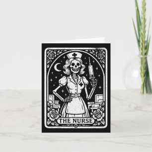 Sjuksköterske-skelett-tarotkort Roligt omvårdnadsj Kort