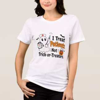 Sjuksköterske-spöke Halloween Bus eller Behandla T Shirt
