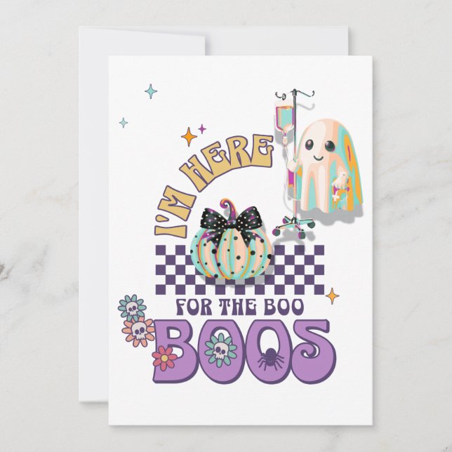 sjuksköterske spöke rolig citat pumpa coquette kor inbjudningar (Framsida)