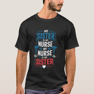 Sjuksköterske syster design för sjuksköterska syst t shirt