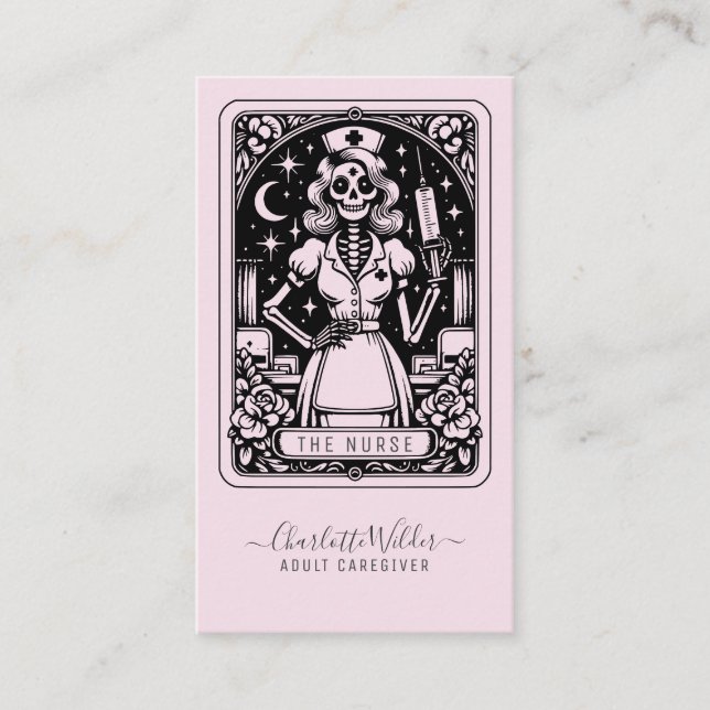 Sjuksköterske Tarot Affärskort Visitkort (Framsida)